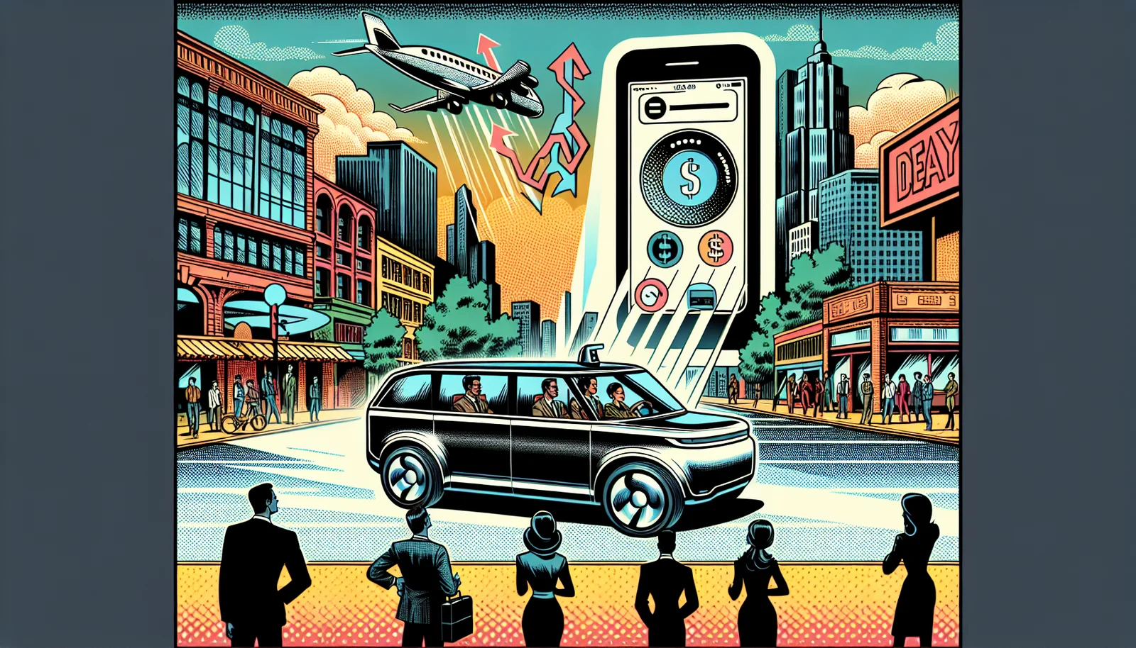 Cover illustration for Uber Invests $1.25 Billion in Rivian to Deploy 50,000 Robotaxis Across Three Continents