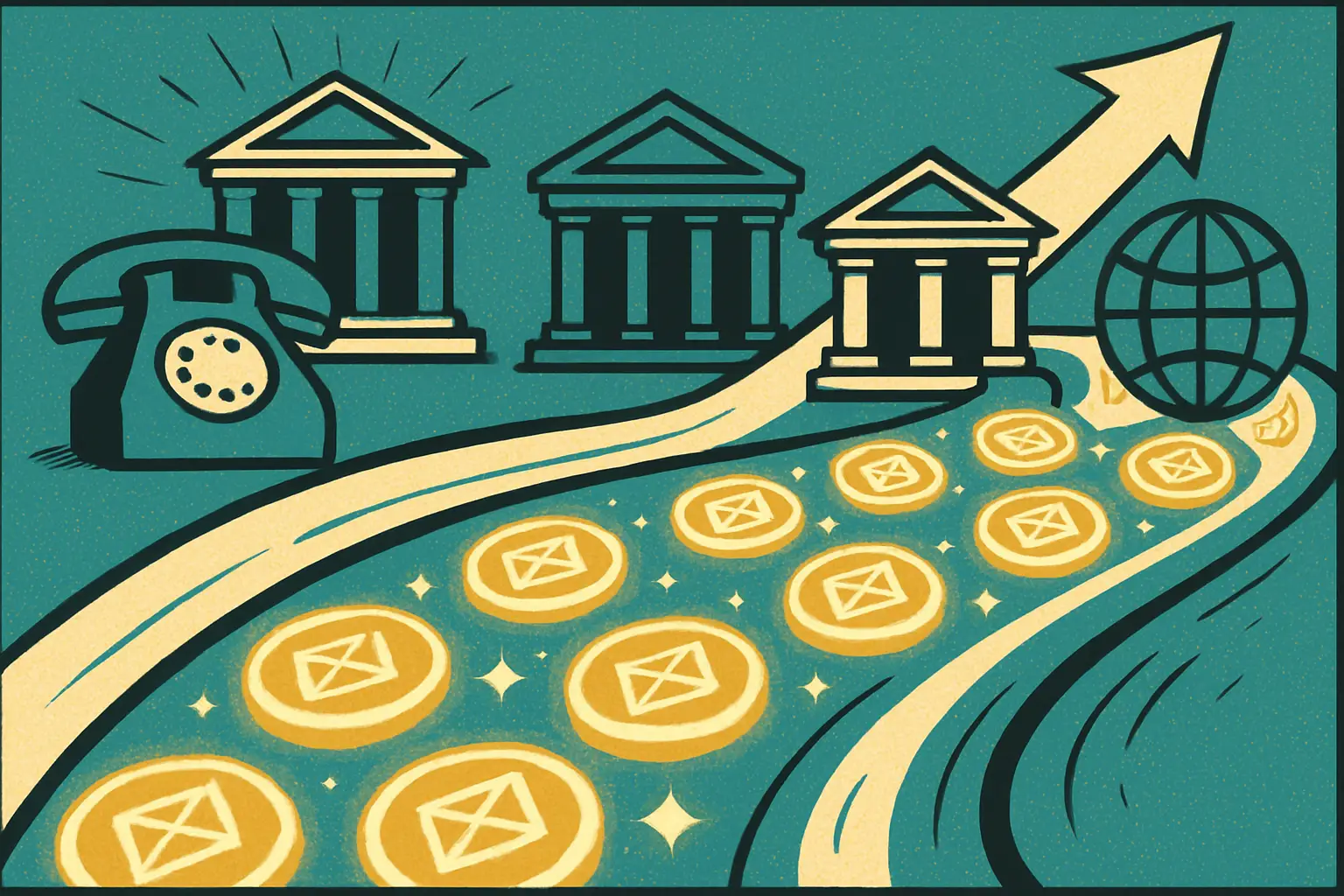 Cover illustration for USDC Powers a Record $1.79T Stablecoin Month