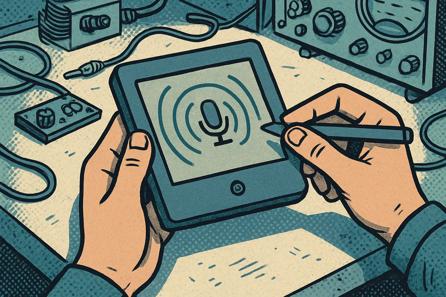 Cover illustration for ZecTrix Note 4 Puts an AI Voice Notepad on E-Paper